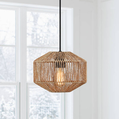 Mini-luminaire suspendu Yingst Bohemian Natural