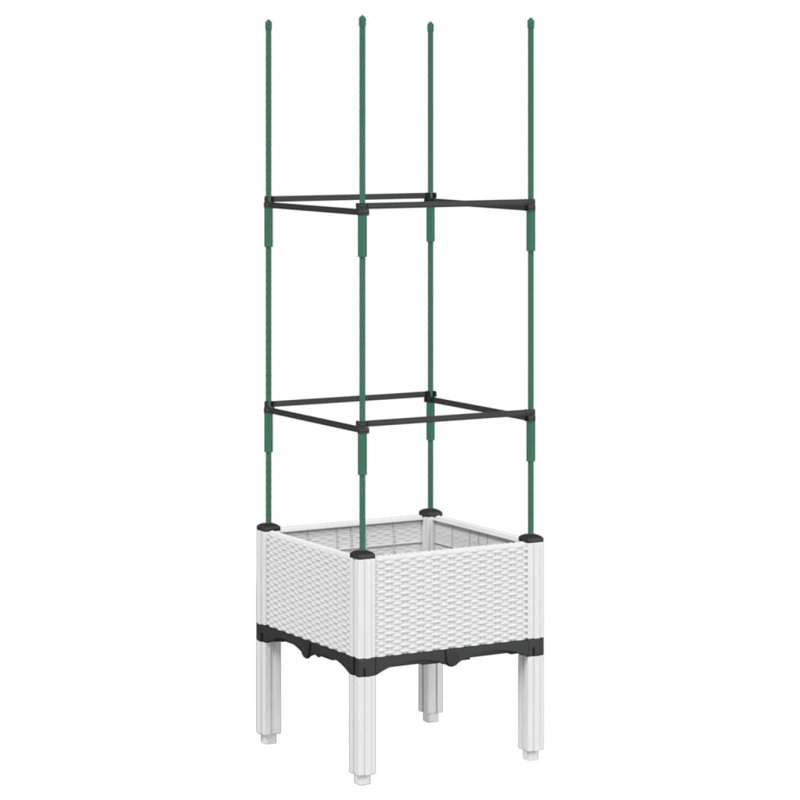 Orietto Elevated Planter, 142.5cm H x 40cm W x 40cm D, White