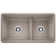 Precis SILGRANIT 33" 60/40 Reversible Double Bowl Undermount Kitchen Sink with Low Divide