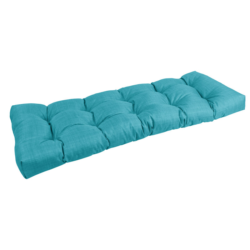 Outdoor 5'' Bench Seat Cushion, 60" W x 19" D, Aqua Blue