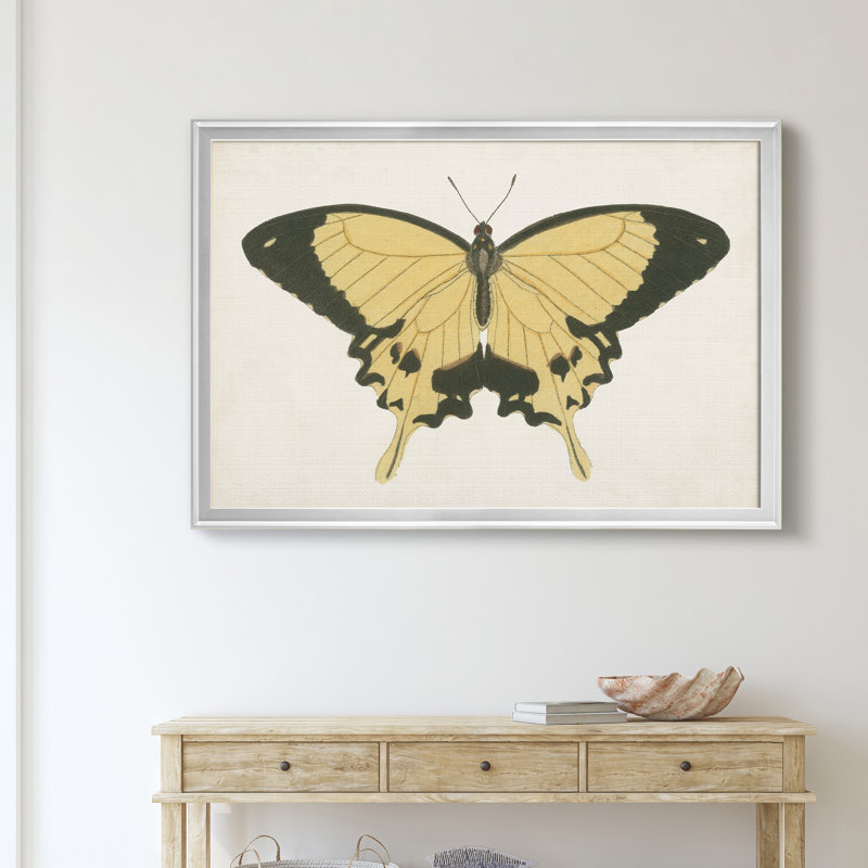 «Beautiful Butterfly I», impression sur toile encadrée, H 30,5 po x l 42,5 po x P 1,5 po, Argent