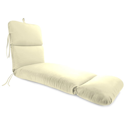 Sunbrella 74" x 22" Outdoor Chaise Lounge Cushion with Ties and Loop