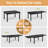 10 - Person 106’’L Patio Dining Set with Gray Cushions and Extendable Aluminum Table-106913542