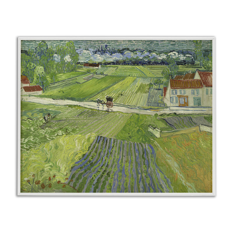 Art de giclée Van Gogh, Giclée encadrée blanc bord de mer, H 24 po x l 30 po