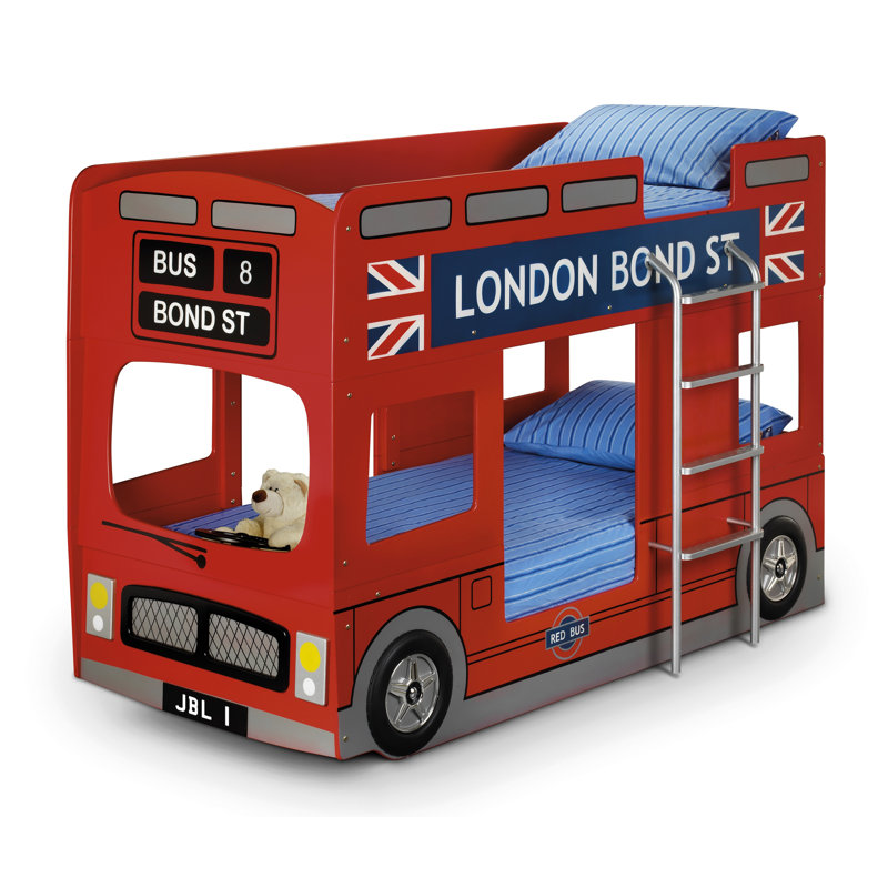 Lilianna Single (3') Bunk Bed Car with Built-in Ladder Included