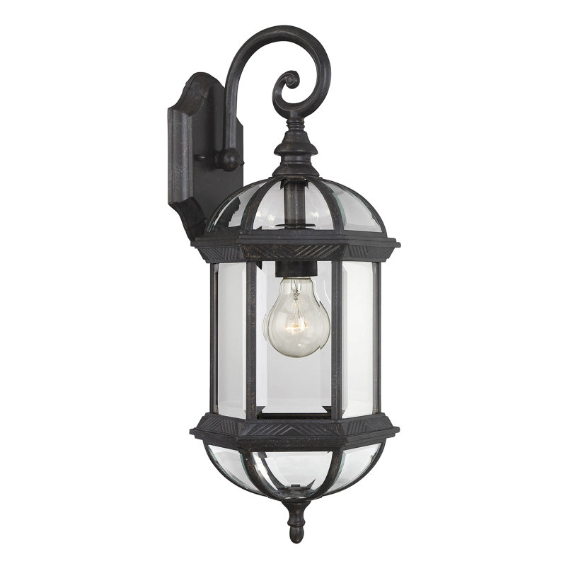 Lanterne murale d'extérieur 1 lumière Affric, Bronze, H 20 po x l 8,25 po x P 8,25 po