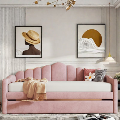 Upholstered Daybed With Trundle And Usb Charging Ports by Urbanuniteusa