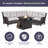 Benigni 139'' Wide Outdoor Wicker L-Shaped Patio Sectional with Fire Pit with Cushions-1158402943-1158402941