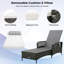 Chaise longue inclinable 79 po avec coussins Philesha