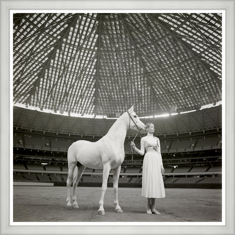 Model with Horse Framed Photographic Print