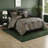 Elegant Jacquard Cal King Bedding Set, Polyester Comfort With Year-round Style