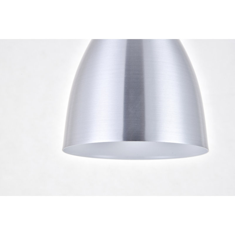 Luminaire suspendu conique à 1 lumière Lavigne, Nickel bruni