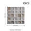 10-Pack 3D Self-Adhesive Wall Tile Stickers