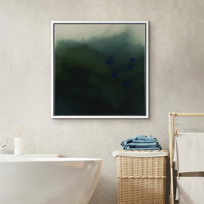 Reproduction d'art encadrée sur toile pour décor moderne neutre, H 16 po x l 16 po, Blanc