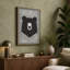 Modern Bear Head Minimalist - Wrapped Canvas-438511790-438511792