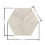  Carreau de marbre hexagonal pour mur, pierre naturelle texturée 3D cannelée, marbre véritable, boîte de 12 pièces, blanc-1224161387