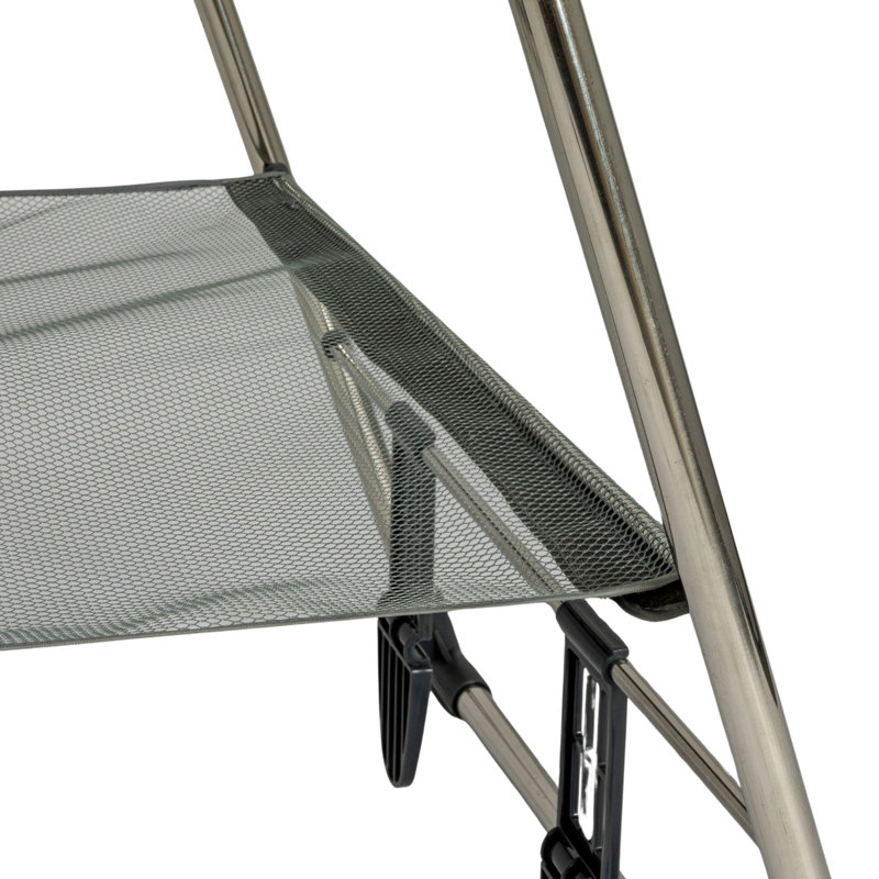 Multi-Tier Silver Stainless Steel Laundry Drying Rack with T Bar