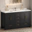 Armoire de rangement pour salle de bain avec 4 portes à fermeture douce et 5 tiroirs
