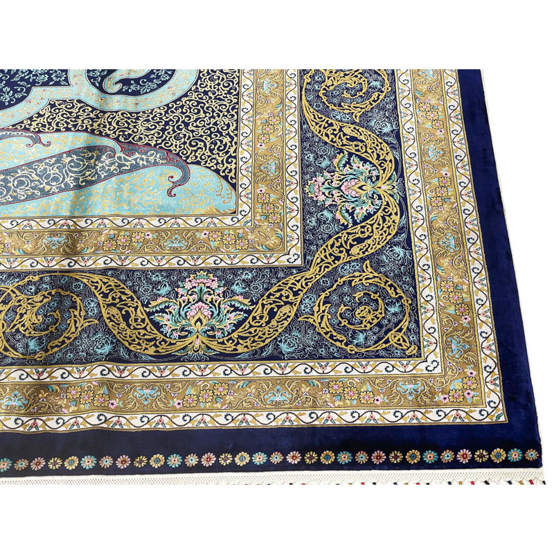 Tapis bleu marine unique 3 pi 10 po x 5 pi 10 po New Age