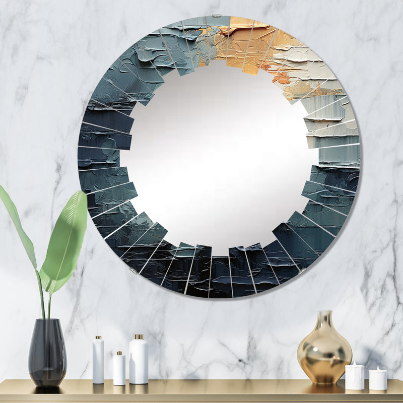 Fringilla - Miroir mural rond Pluto, 32 po x 32 po