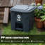 Poubelle d'extérieur, poubelle avec pédale 8 gallons, noir