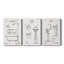 Vintage Bath II - Toile tendue avec châssis sur mesure - 3 pièces