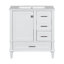Meuble-lavabo 30 po avec lavabo, porte à fermeture douce et 3 tiroirs, structure en bois massif pour les salles de bain modernes-287484752