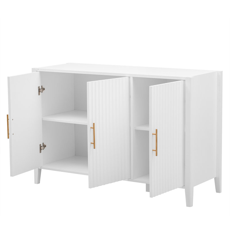 Buffet de rangement au design élégant avec pieds en bois massif peints