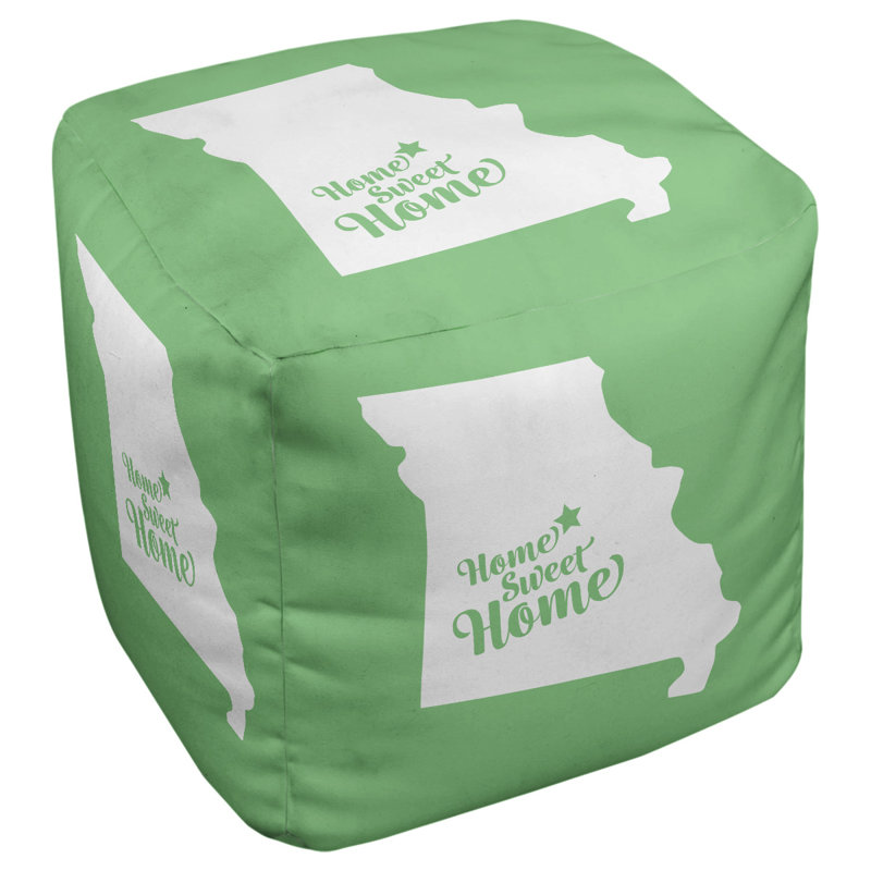 Repose-pieds cubique pour villes jefferson home, Vert