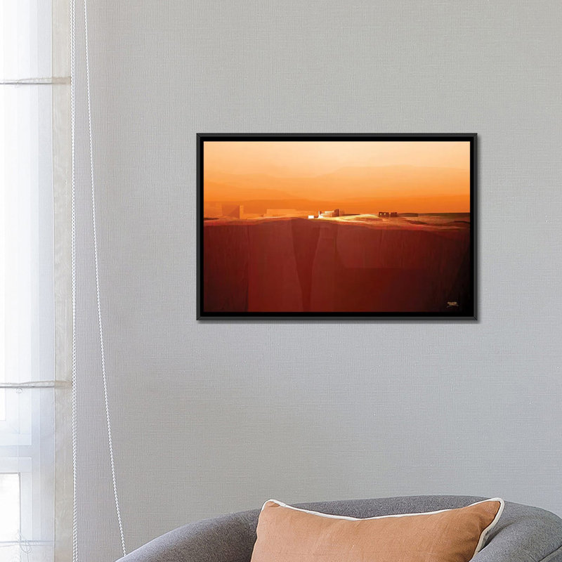 «Marvelous Landscape IV», impression sur toile, H 18 po x l 26 po x P 1,5 po, Toile avec cadre noir, Pas de tapis