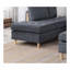 Ensemble de canapé modulaire réversible en chenille gris anthracite 3 pièces avec repose-pieds et coussins décoratifs