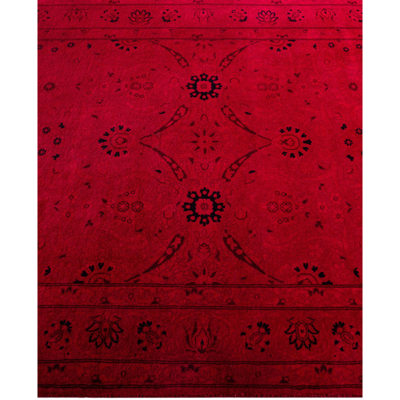 Overdyed One-of-a-Kind 3' 2" X 5' 0" Hand Knotted Area Rug