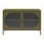 Armoire d'appoint 2 portes, armoire de rangement en métal avec portes en verre-948900959