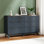 Commode 6 tiroirs avec plateau en faux marbre et design incurvé