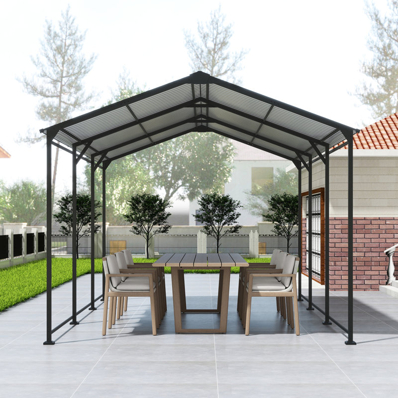 Auvent de garage en métal robuste 1015 pi avec toit en acier galvanisé - durable