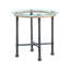 Table de bout ronde de 22 po en gris clair et sable Brantley