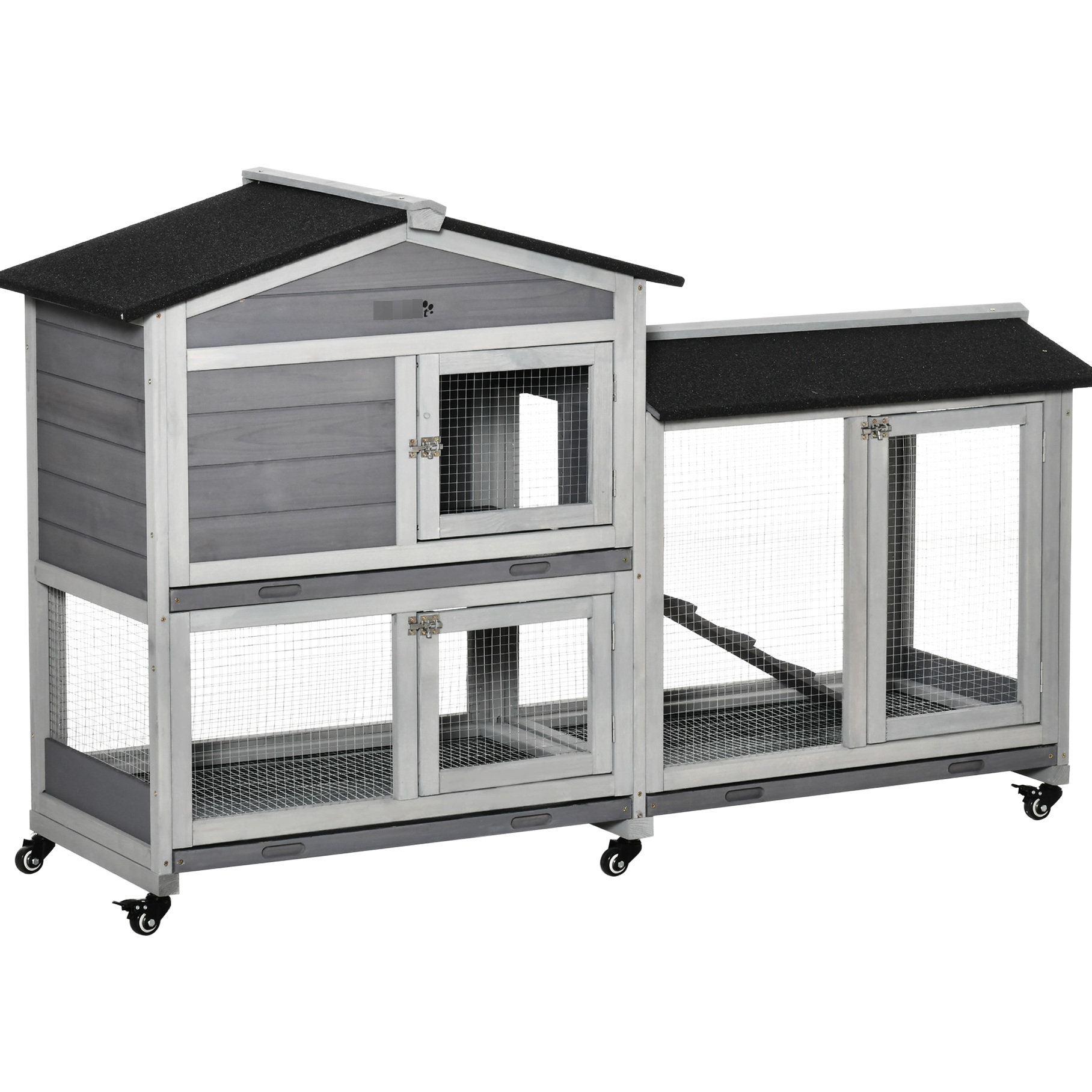Gracie Oaks 62" Wooden With Easy Access Ramp, Run Box And No Leak Tray ...