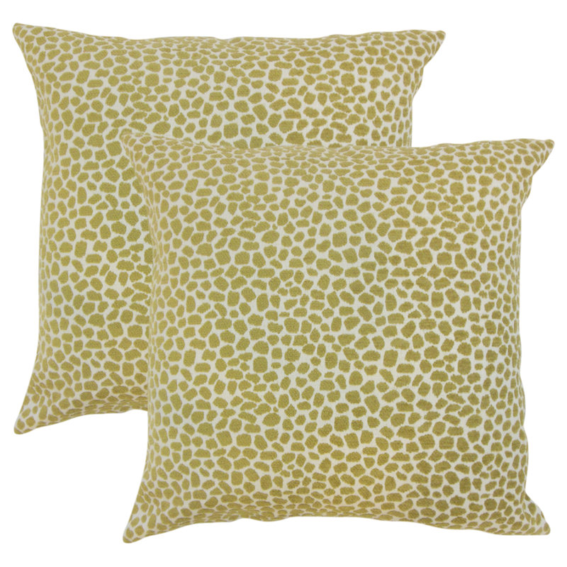 Coussin décoratif géométrique, Lichen