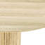 Table de salle à manger ronde en bois naturel cannelé