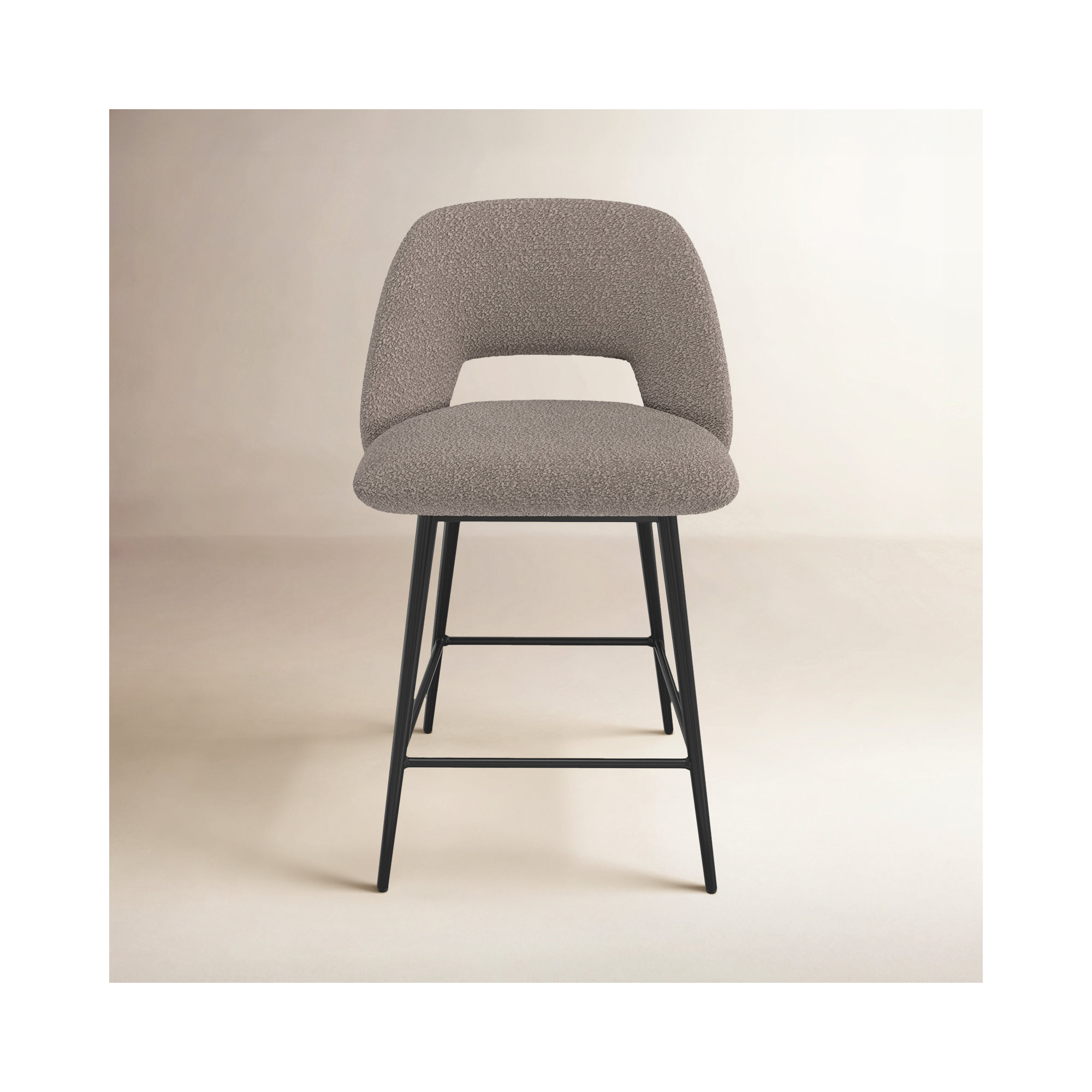 Valdez Boucle Bar & Counter Stool, Gray Boucle, Counter Height (23” Seat Height)