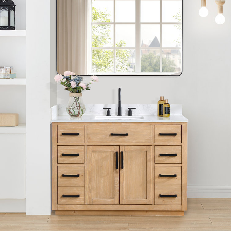 Gavino 48'' Single Bathroom Vanity with Stone Top