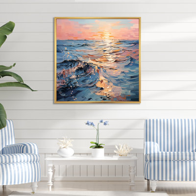 Coucher de soleil sur une impression sur toile