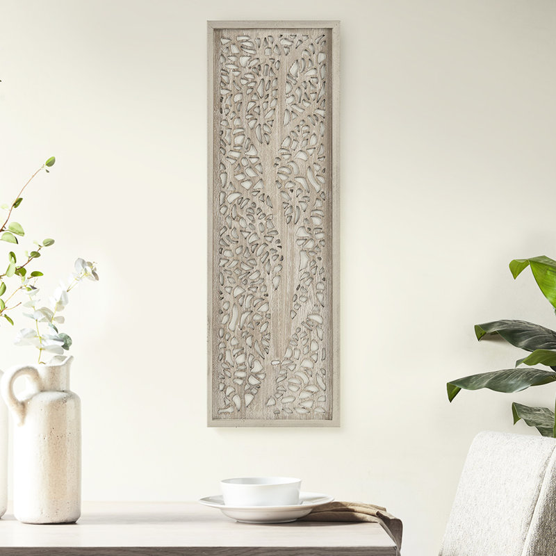 Dimensional Cut Tree Decor Panel - Home Feature Framed Accent Piece Add Character To