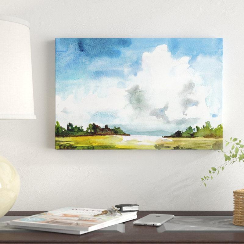 Sky View II by Paul McCreery - Painting Print, 30cm H x 46cm W, Black Floater Framed