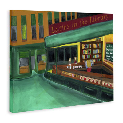 «Lattes In The Library», art mural par Kristal Clifford