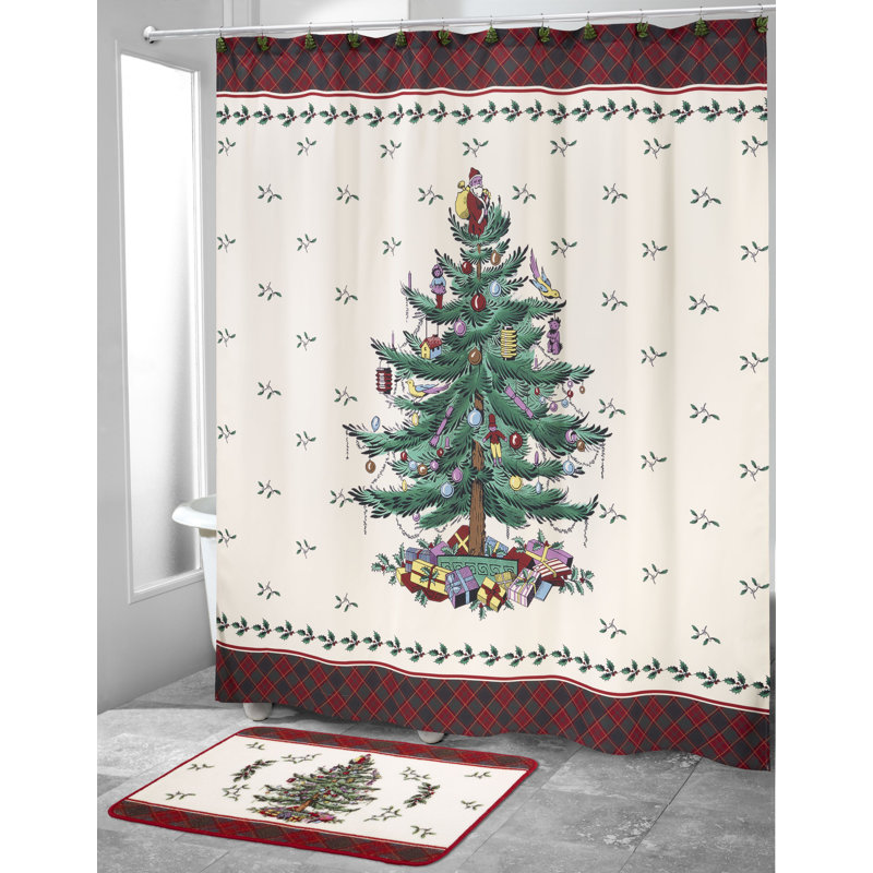 "Spode Tartan Shower Curtain"
