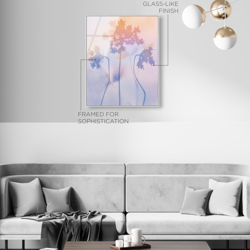Lavender Shadows Print, 17"H x 21"W, White Floater Frame