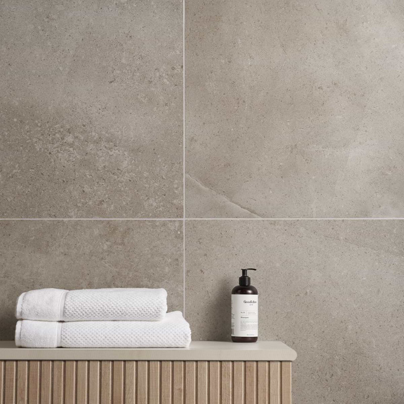 New Rock 24x24 Matte Porcelain Tile, Tortora Beige