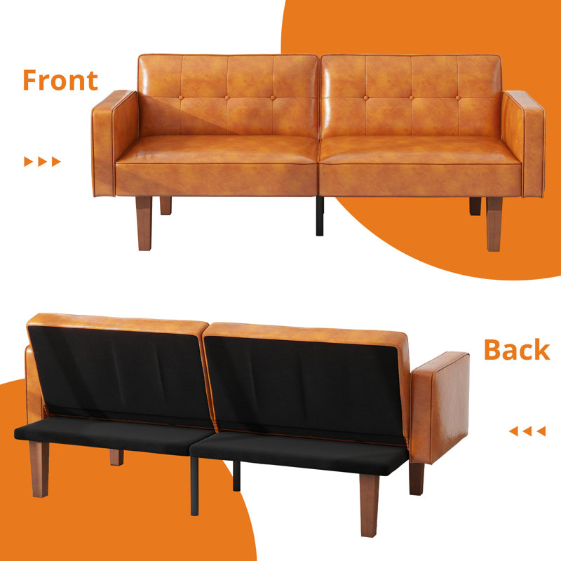 Alexender Futon Sofa Bed Couch Memory Foam Futon Convertible Bed Sleeper for Living Room,Small Space