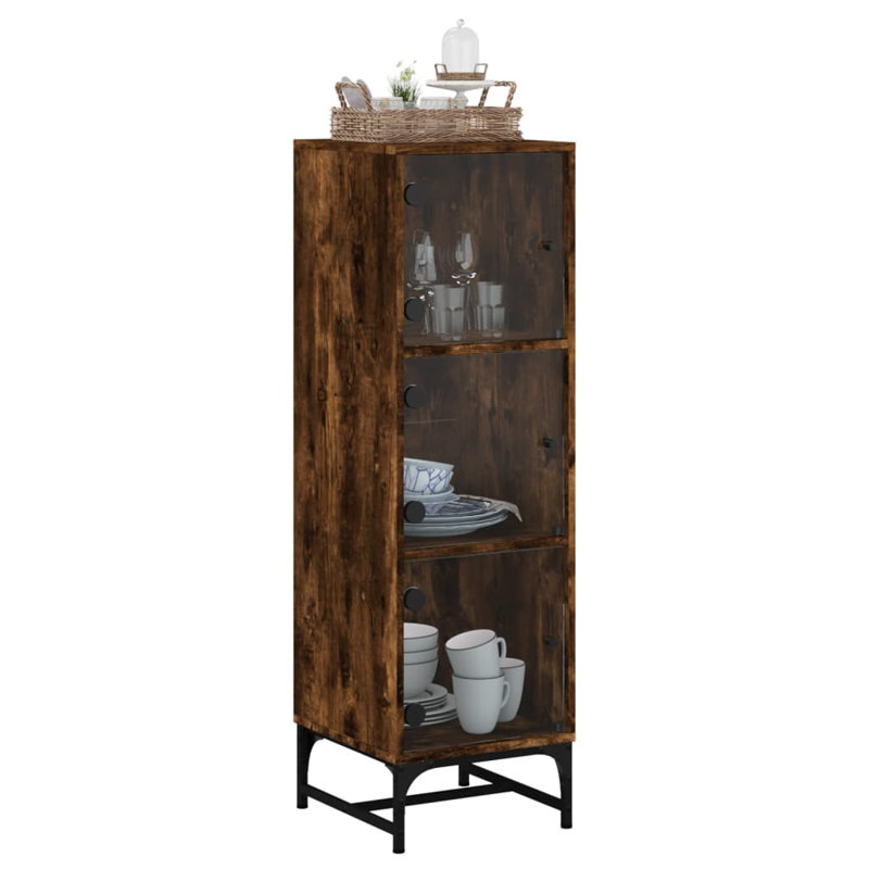 Calianna Display Cabinet, Smoked Oak